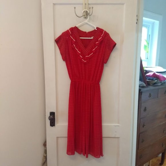 Vintage red dress - Picture 2 of 3